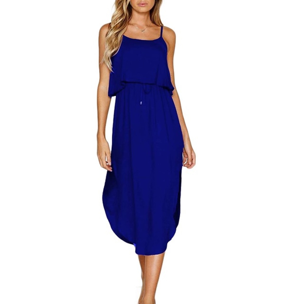 Royal blue flowy dress